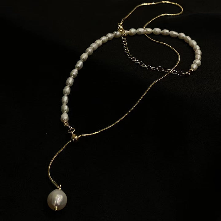 Adjustable Pearl Necklace Necklaces Claire & Clara 