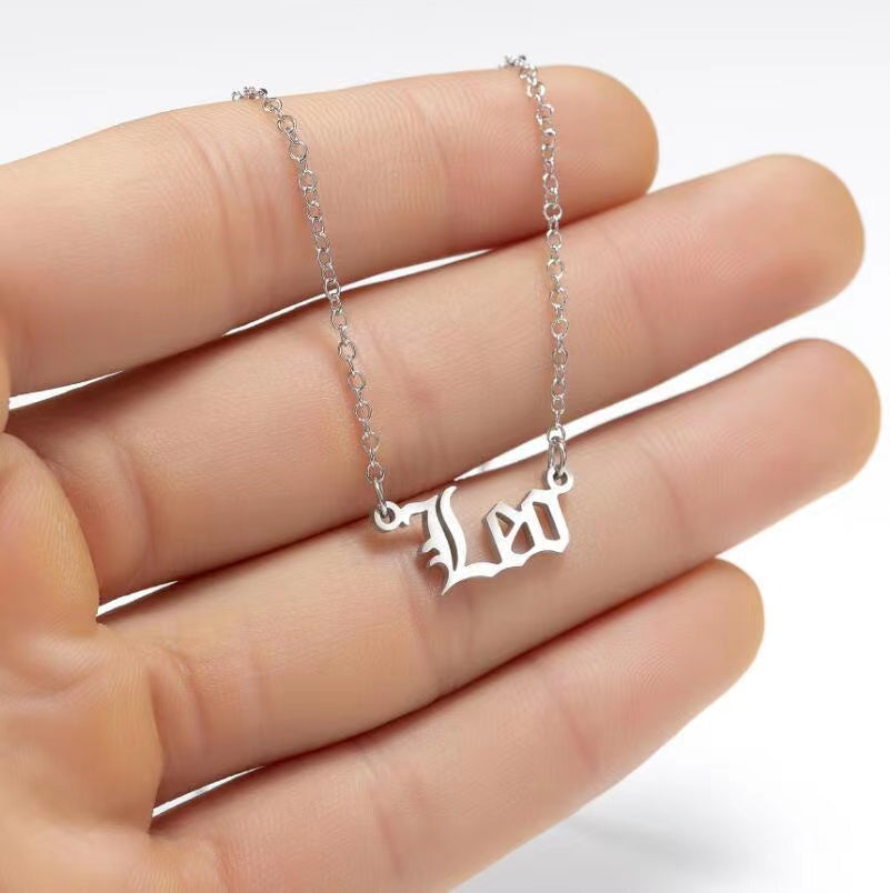 Alphabet Constellation Necklace Necklace Claire & Clara Silver Leo 