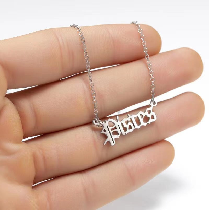 Alphabet Constellation Necklace Necklace Claire & Clara Silver Pisces 