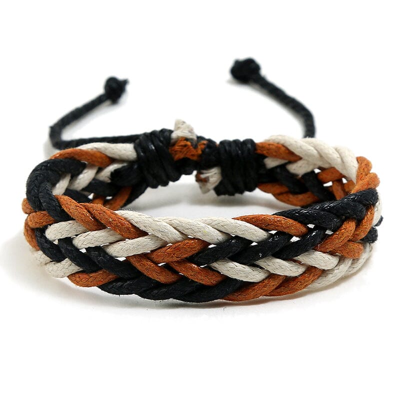 B1G1 Colorful Waxed Thread Braided Bracelet Bracelet Claire & Clara Black+Brown+Beige 