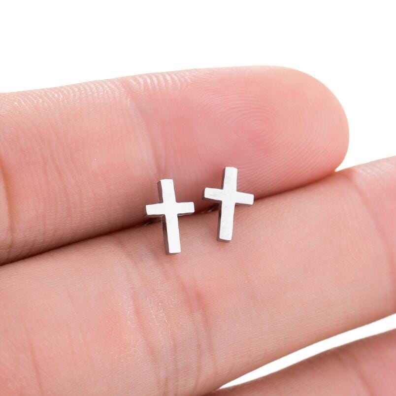 Basic Cross Stud Earrings Earrings Claire & Clara 