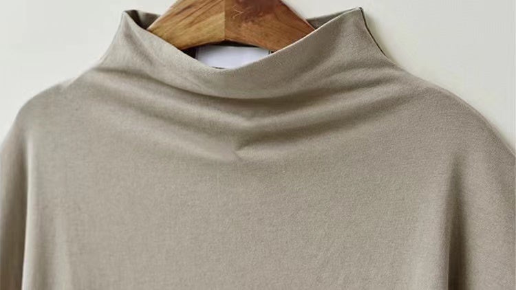 Basic Mock Neck Solid Color Top Top Claire & Clara 