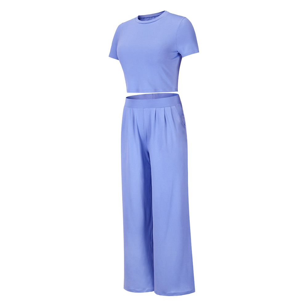 Blake Casual Wide Leg Long Pants Two Piece Outfit Outfit Sets Claire & Clara 