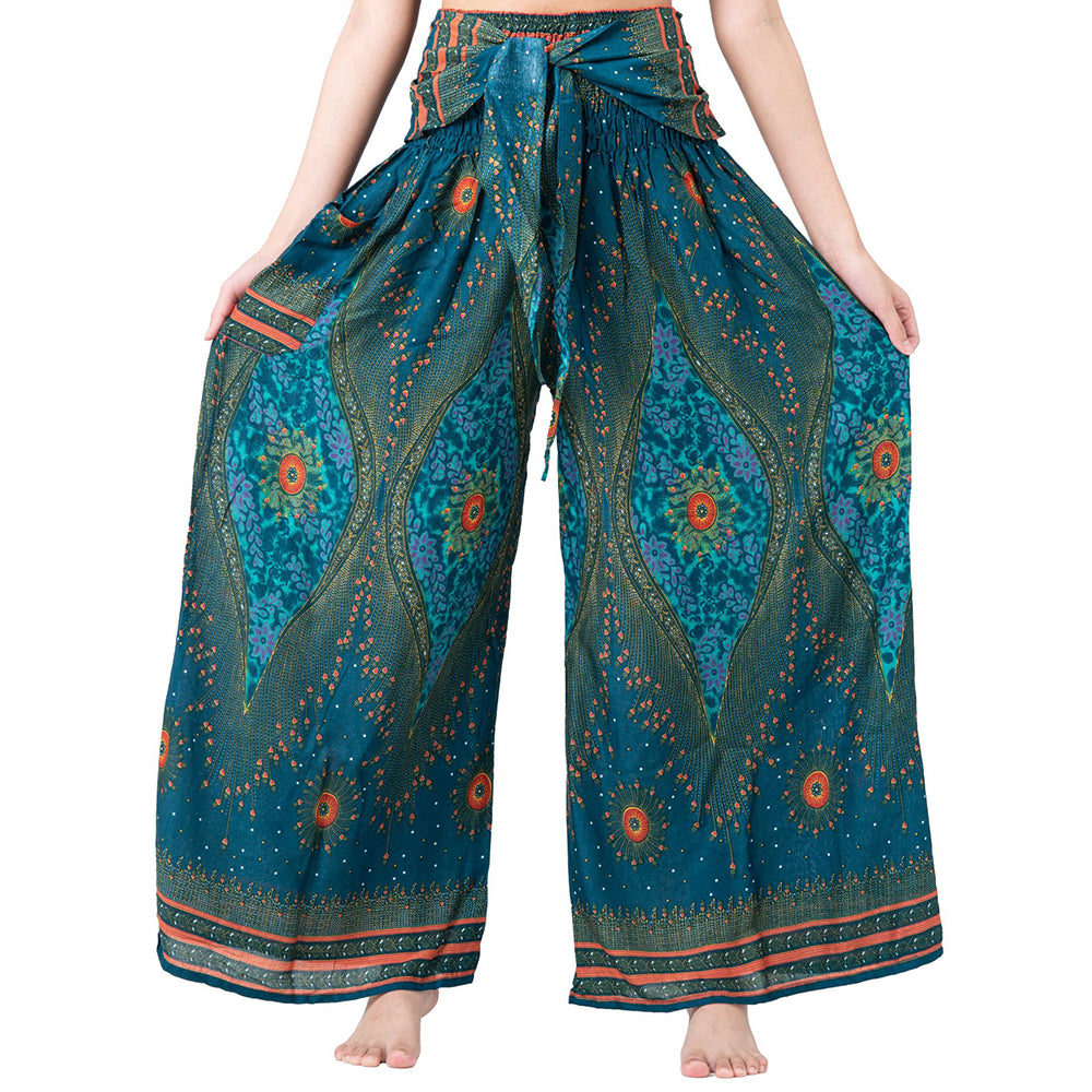 Boho Palazzo Wide Leg Lounge Pants Pants Claire & Clara 10 S 