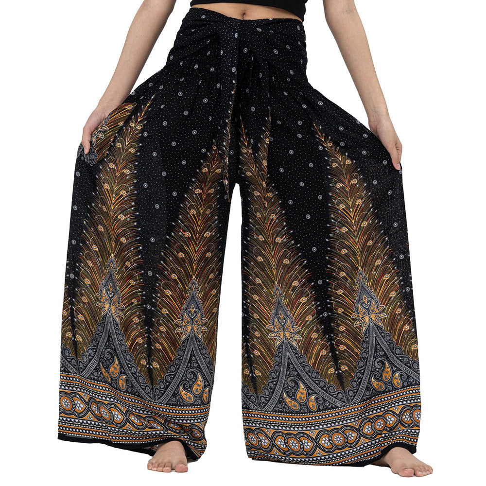 Boho Palazzo Wide Leg Lounge Pants Pants Claire & Clara 3 S 