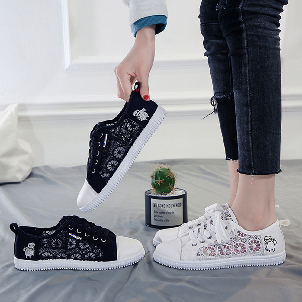 Breathable Lace Up Mesh Canvas Shoes Shoes Claire & Clara 