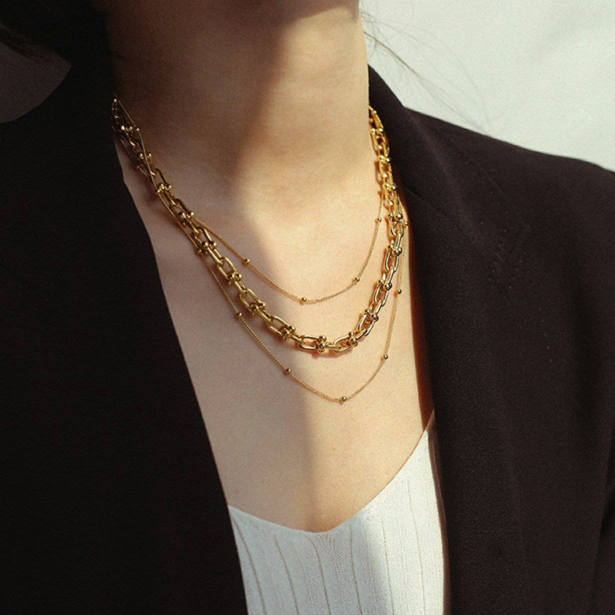 Brooke Chain Necklace Necklace > gold chain > gold necklace > chain necklace > gold chain necklace > gold chain for women Claire & Clara 