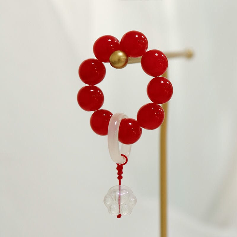 Cat's Claw Glazed Decompression Handheld Rosary Beads Apparel & Accessories Claire & Clara Red 