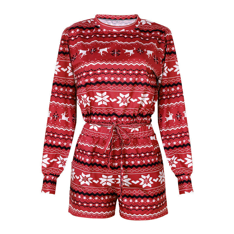 Christmas Pajamas Long Sleeve Short Set Set Claire & Clara 