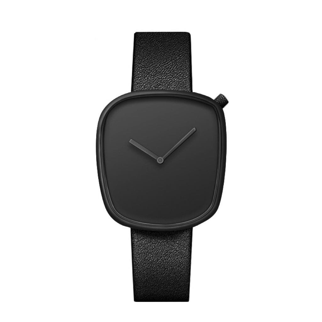 Cobblestone Simple Quartz Watch Watches Claire & Clara All Black 