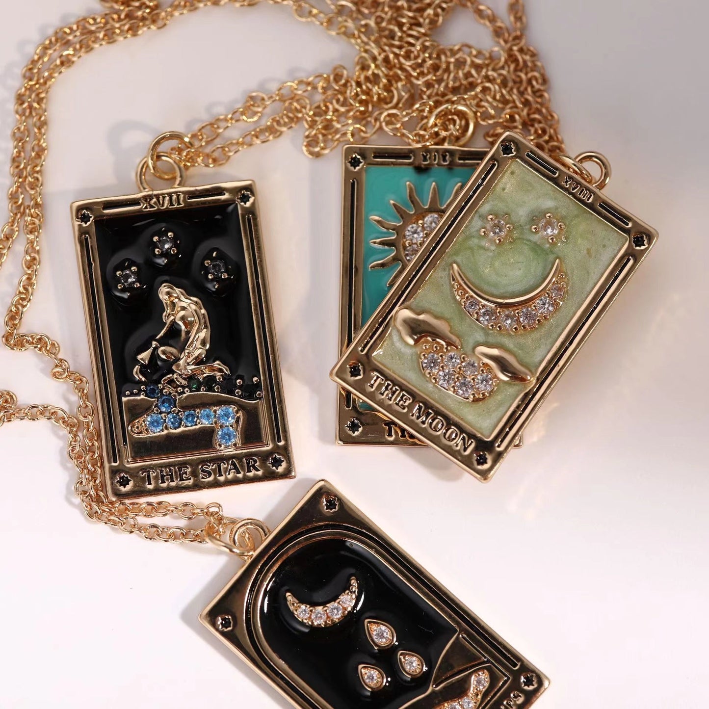 Colorful Tarot Cards Symbolic Necklaces Necklace Claire & Clara 