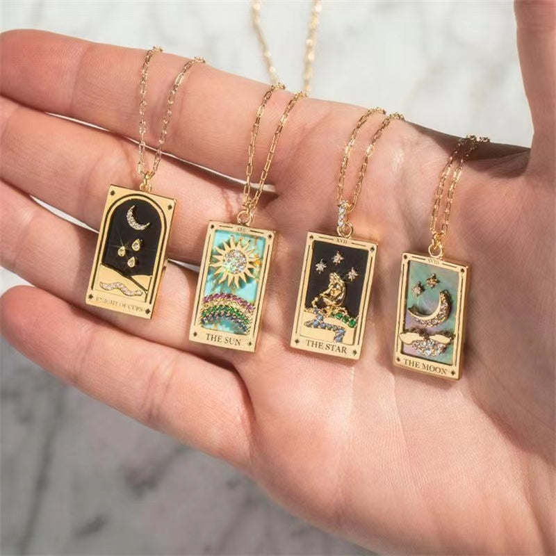 Colorful Tarot Cards Symbolic Necklaces Necklace Claire & Clara 