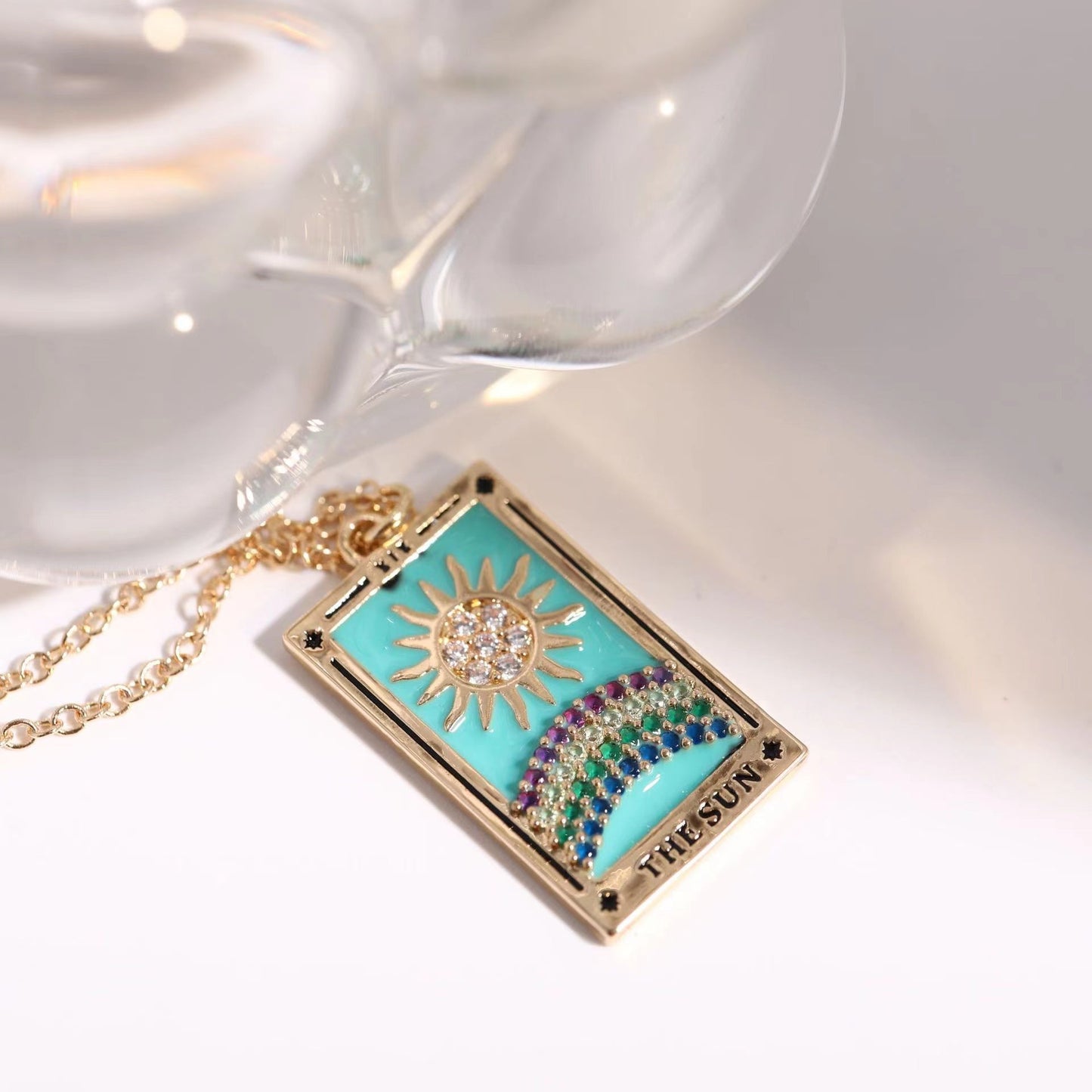 Colorful Tarot Cards Symbolic Necklaces Necklace Claire & Clara 