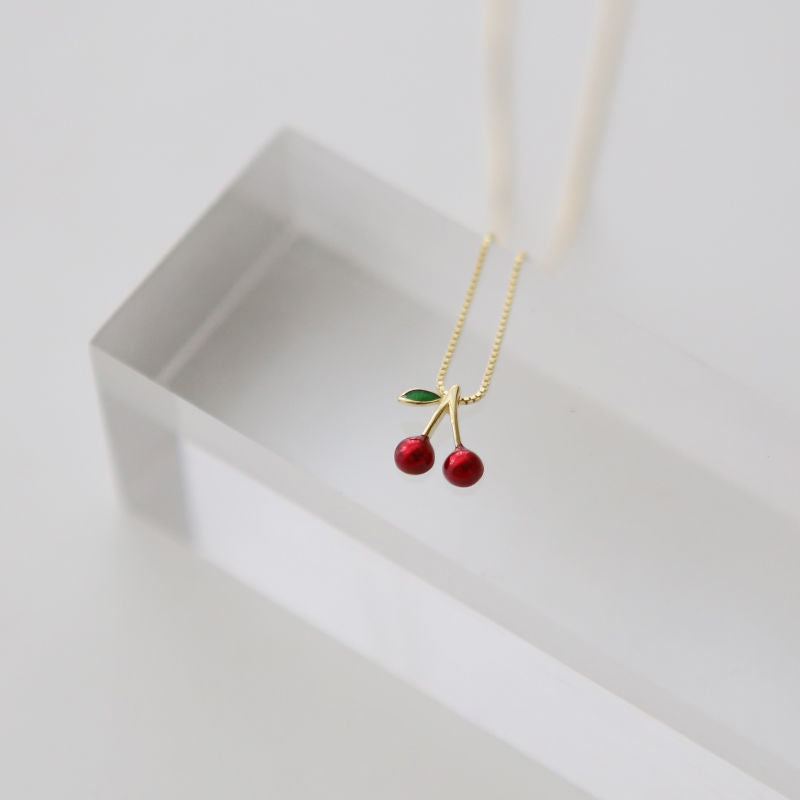 Cute Cherry Pendant Necklace Necklaces Claire & Clara 