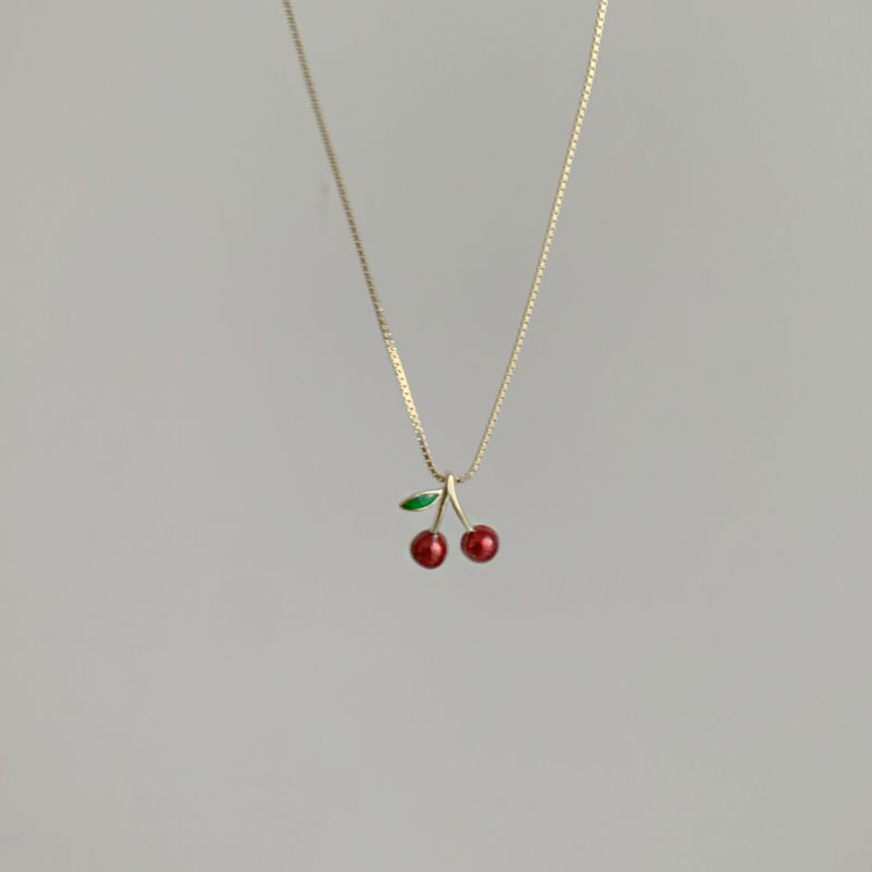 Cute Cherry Pendant Necklace Necklaces Claire & Clara 