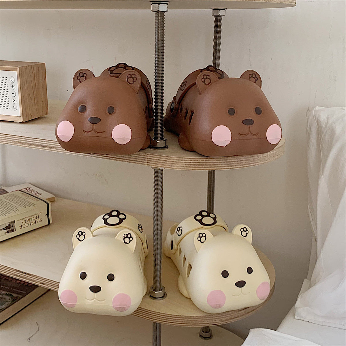 Cute Three-Dimensional Bear Slipper Shoes Claire & Clara 