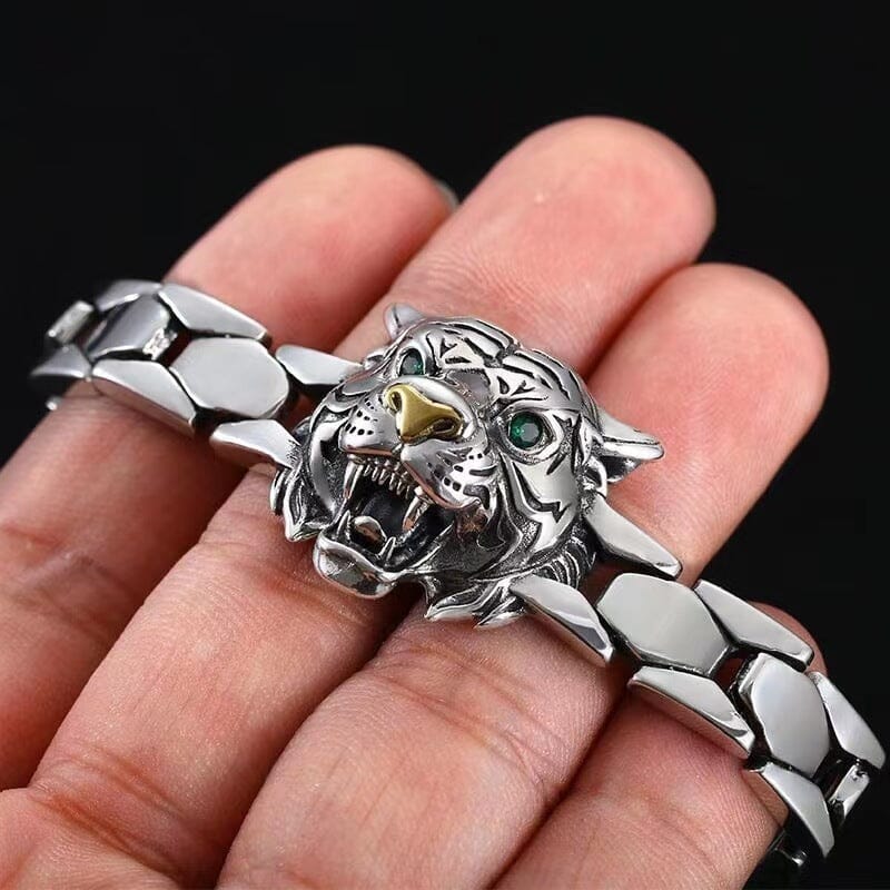 Domineering Tiger Silver Bracelet Bracelet Claire & Clara 