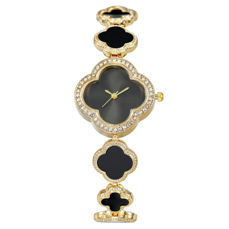 Four Leaf Clover Bracelet Watch Watches Claire & Clara Black 