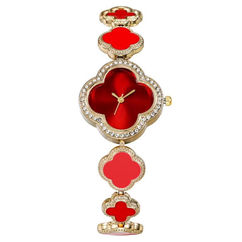 Four Leaf Clover Bracelet Watch Watches Claire & Clara Red 