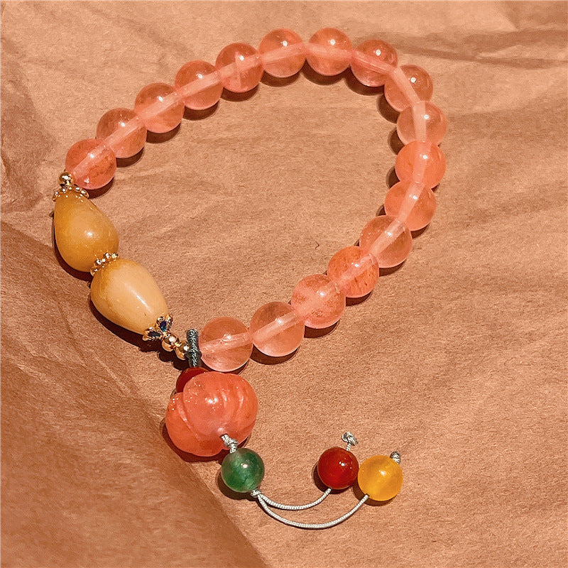 Gemstone Pumpkin Bracelet Bracelets Claire & Clara 