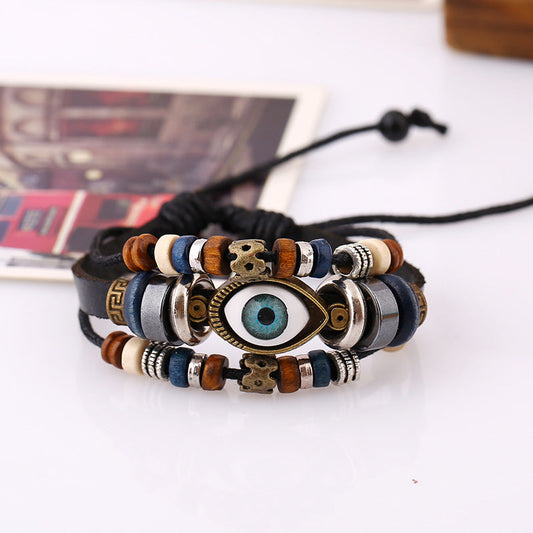 Gift With Meaning Evil Eye Handmade Bracelet Bracelet Claire & Clara Black 