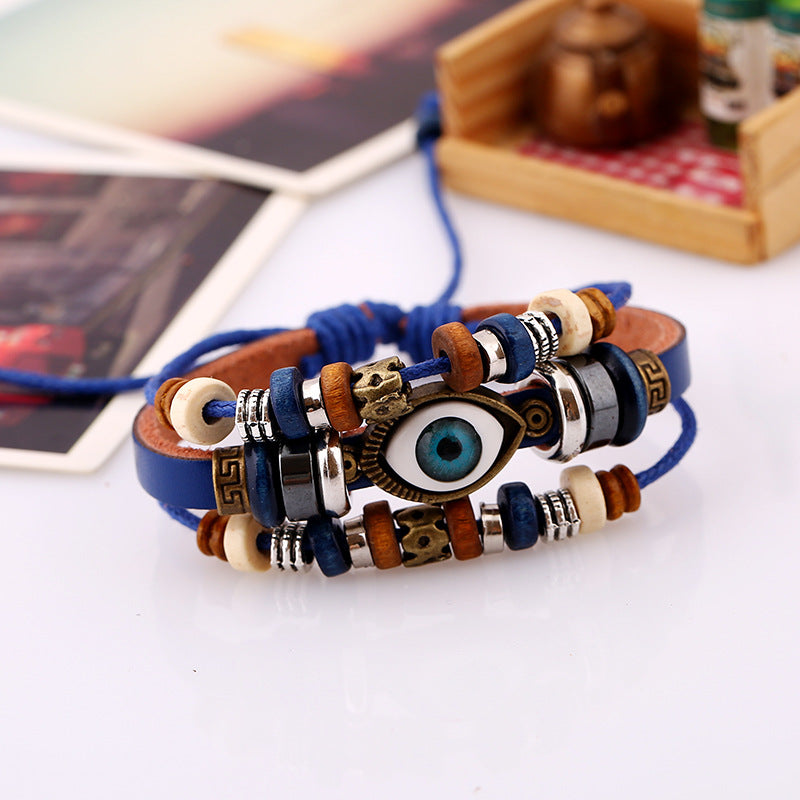 Gift With Meaning Evil Eye Handmade Bracelet Bracelet Claire & Clara Blue 