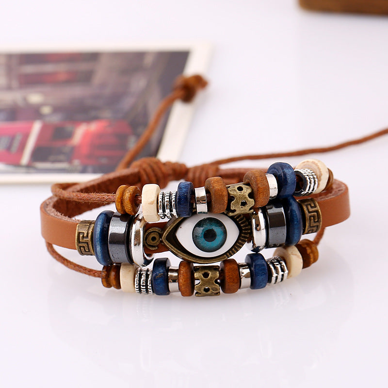 Gift With Meaning Evil Eye Handmade Bracelet Bracelet Claire & Clara Brown 