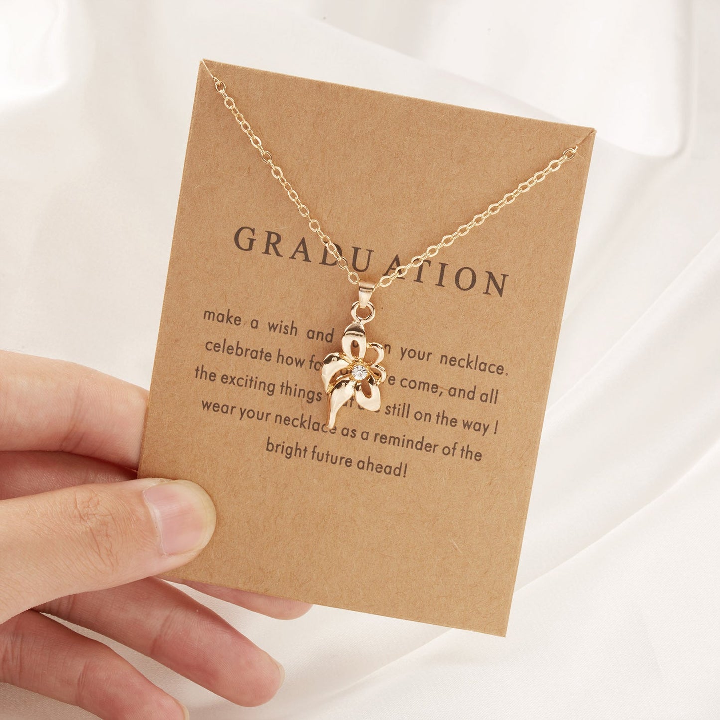 Graduation Flower Necklace Necklaces Claire & Clara 