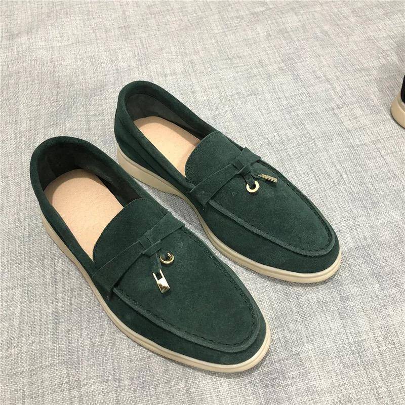 Hanged Metal Slip-on Loafers Shoes Shoes Claire & Clara US 4.5 Green 