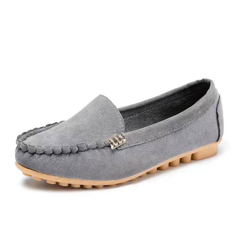 Helen Soft Round Toe Flat Loafers Shoes Shoes Claire & Clara US 4.5 Grey 