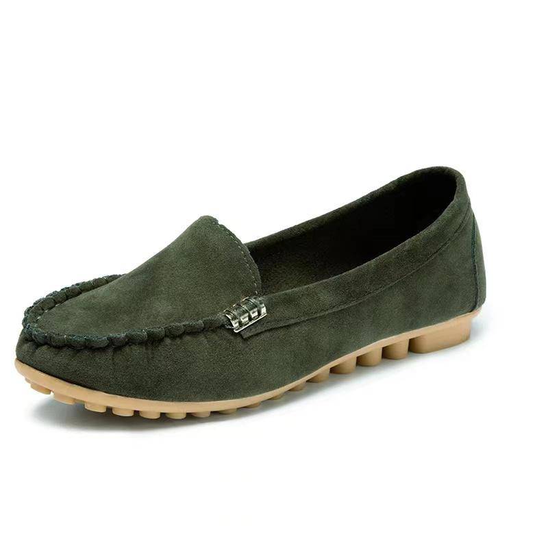 Helen Soft Round Toe Flat Loafers Shoes Shoes Claire & Clara US 4.5 Olive 