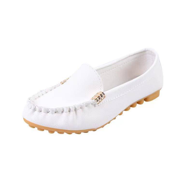 Helen Soft Round Toe Flat Loafers Shoes Shoes Claire & Clara US 4.5 White 