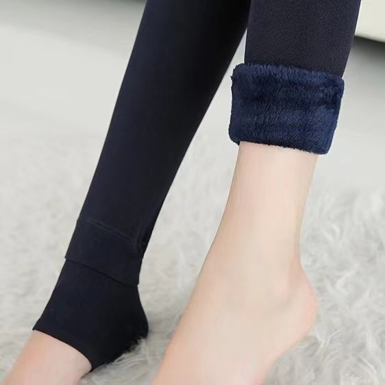 High Waist & Elastic Thicken Fleece Thermal Leggings Bottoms > Leggings > High Waist Leggings > Thick Leggings > Thermal Leggings > Fleece Leggings > Fleece- lined Leggings > Leggings for Women > Best Leggings for Women > Elastic Waistband Claire & Clara 