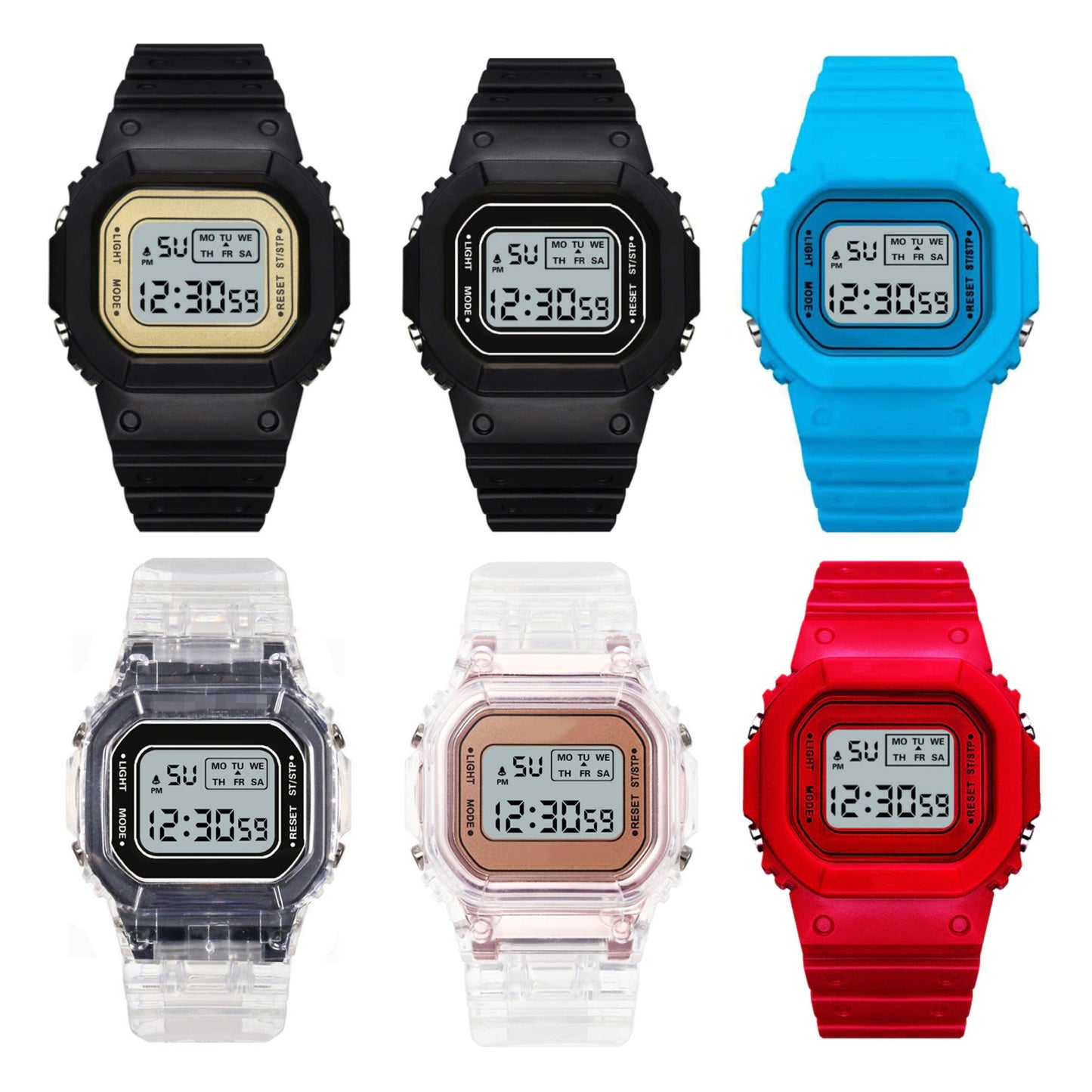 Jelly Digital Multifunctional Cube Watch Watches Claire & Clara 