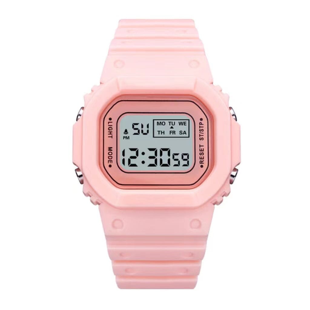 Jelly Digital Multifunctional Cube Watch Watches Claire & Clara Pink 