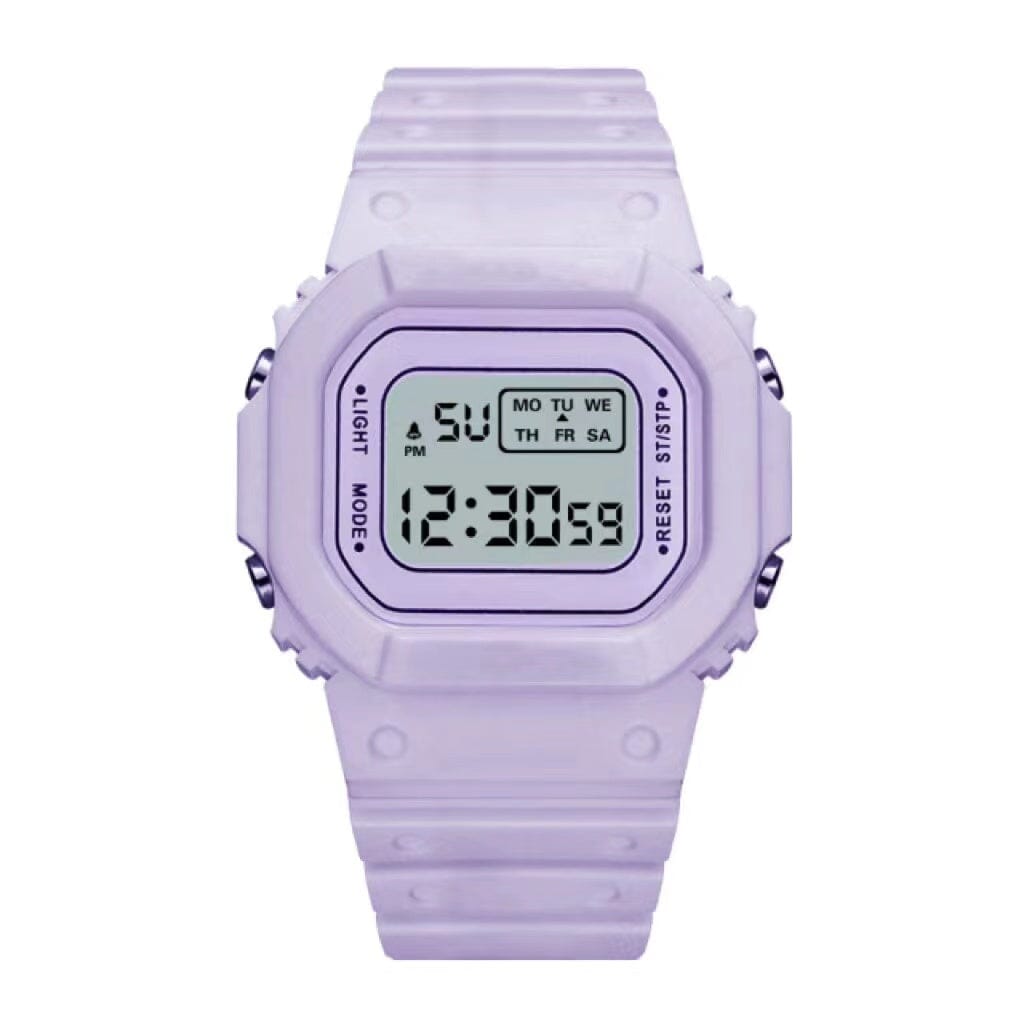 Jelly Digital Multifunctional Cube Watch Watches Claire & Clara Purple 