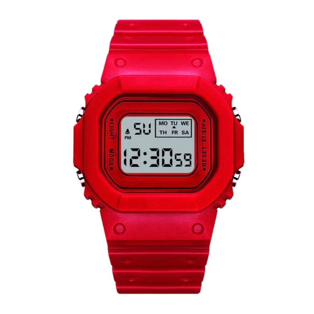 Jelly Digital Multifunctional Cube Watch Watches Claire & Clara Red 