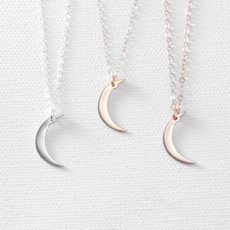 Lauren Crescent Moon Necklace Necklaces Claire & Clara 