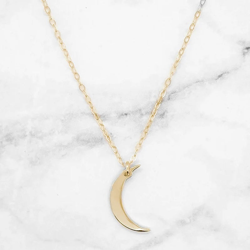 Lauren Crescent Moon Necklace Necklaces Claire & Clara 