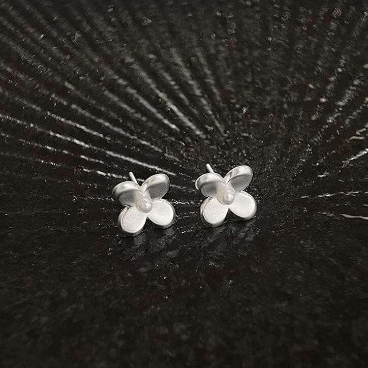 Matte 3D Flower Stud Earrings Earrings Claire & Clara 