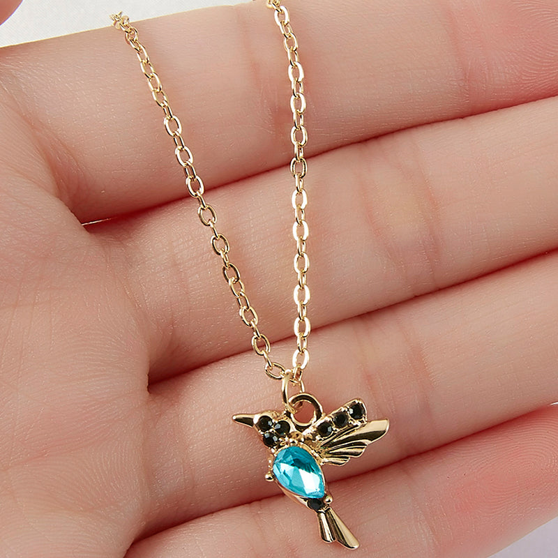 New Crystal Hummingbird Necklace Necklace Claire & Clara 