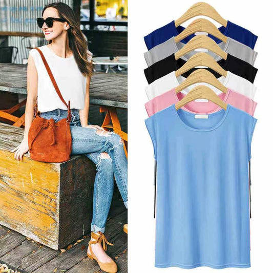 Nikki Basic Sleeveless Tee Top Claire & Clara 