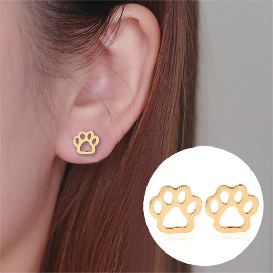 Pet Footprint Cutout Stud Earrings Earrings Claire & Clara 