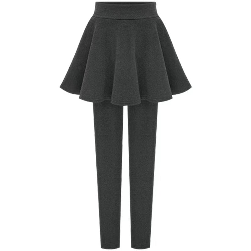 Pleated Warm Fleece High Stretch Skirt Leggings Bottoms > Leggings > Winter Leggings > Fleece Leggings > Fleece- lined Leggings > Leggings for Women > Best Leggings for Women > Skirt Leggings > Winter Skirt > Pleated Skirt Claire & Clara Dark Grey US 0 