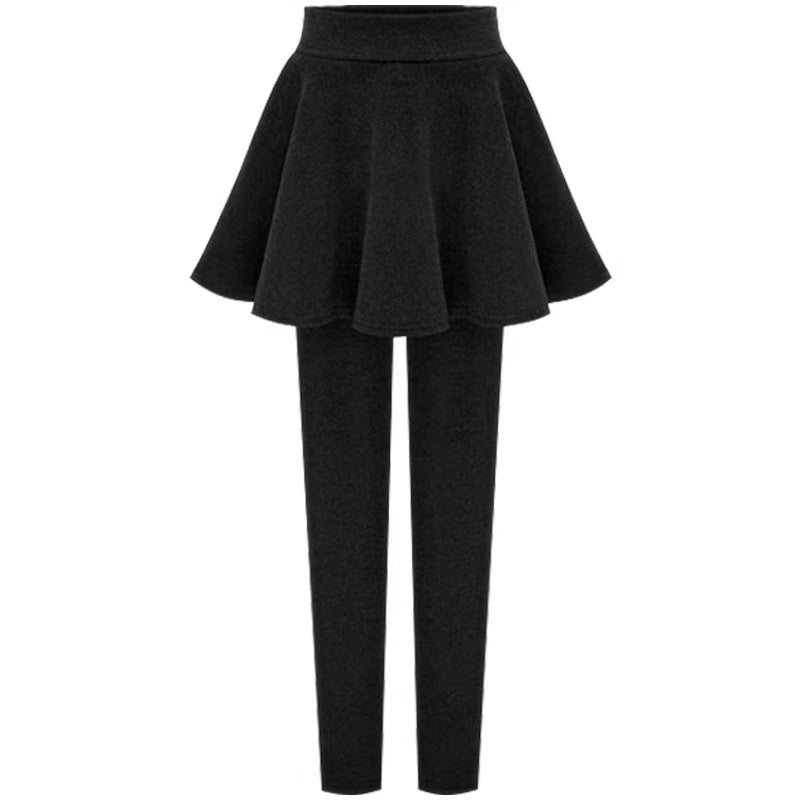 Pleated Warm Fleece High Stretch Skirt Leggings Bottoms > Leggings > Winter Leggings > Fleece Leggings > Fleece- lined Leggings > Leggings for Women > Best Leggings for Women > Skirt Leggings > Winter Skirt > Pleated Skirt Claire & Clara Black US 0 