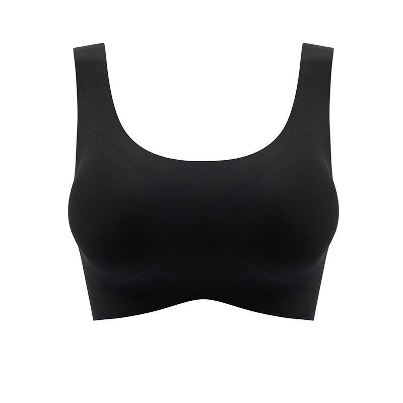 Pure Comfort Wireless Bra Lingerie > wireless bra > best wireless bra > wire free bras > wireless support bras > seamless bra Claire & Clara Medium Black 