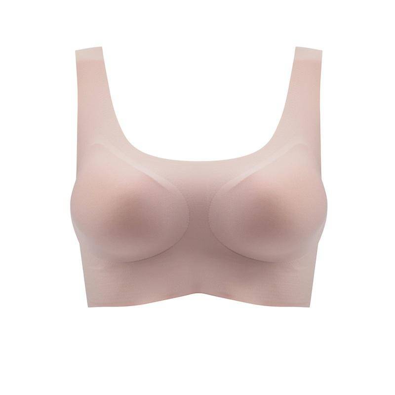 Pure Comfort Wireless Bra Lingerie > wireless bra > best wireless bra > wire free bras > wireless support bras > seamless bra Claire & Clara Medium Soft Pink 