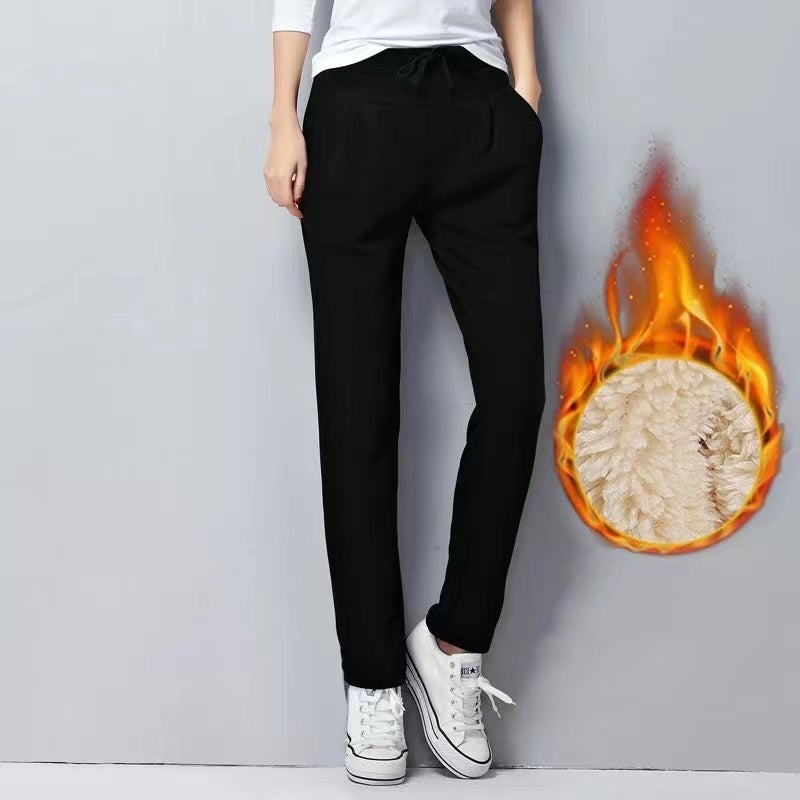 Rita Winter Warm Fleece-Lined Casual Pants Bottoms > Leggings > Warm Leggings > Winter Leggings > Fleece Leggings > Fleece- lined Leggings > Leggings for Women > Casual Pants for Women > Casual Pants Claire & Clara Black US 2 