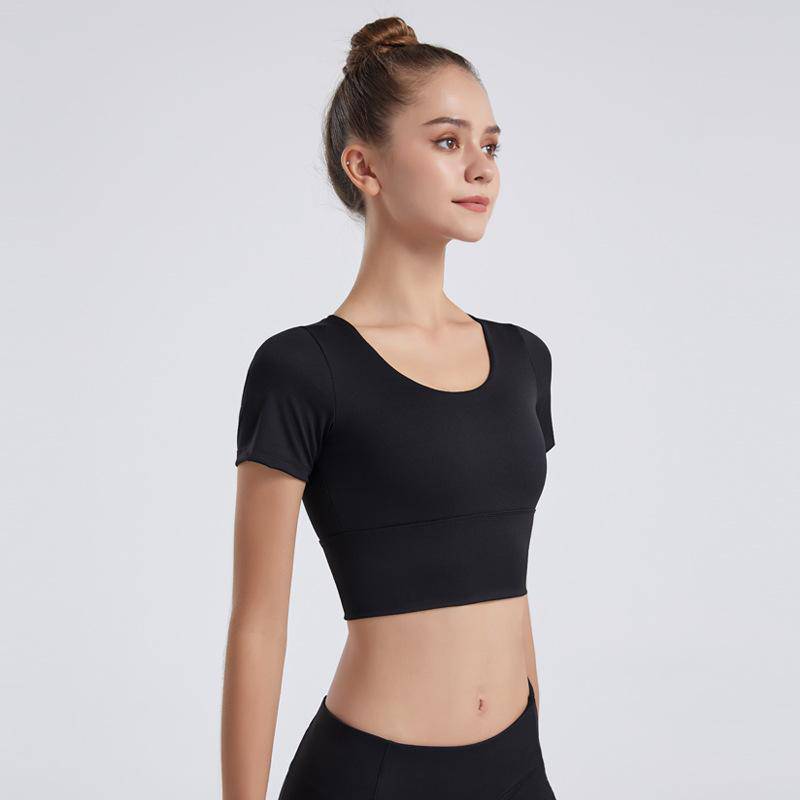 Sammy Cross Back Bra Top Activewear > workout clothes > workout clothes for women > plus size activewear > plus size workout clothes > women's activewear > gym clothes for women > women's athletic wear > women sportswear > crisscross bras Claire & Clara S Black 