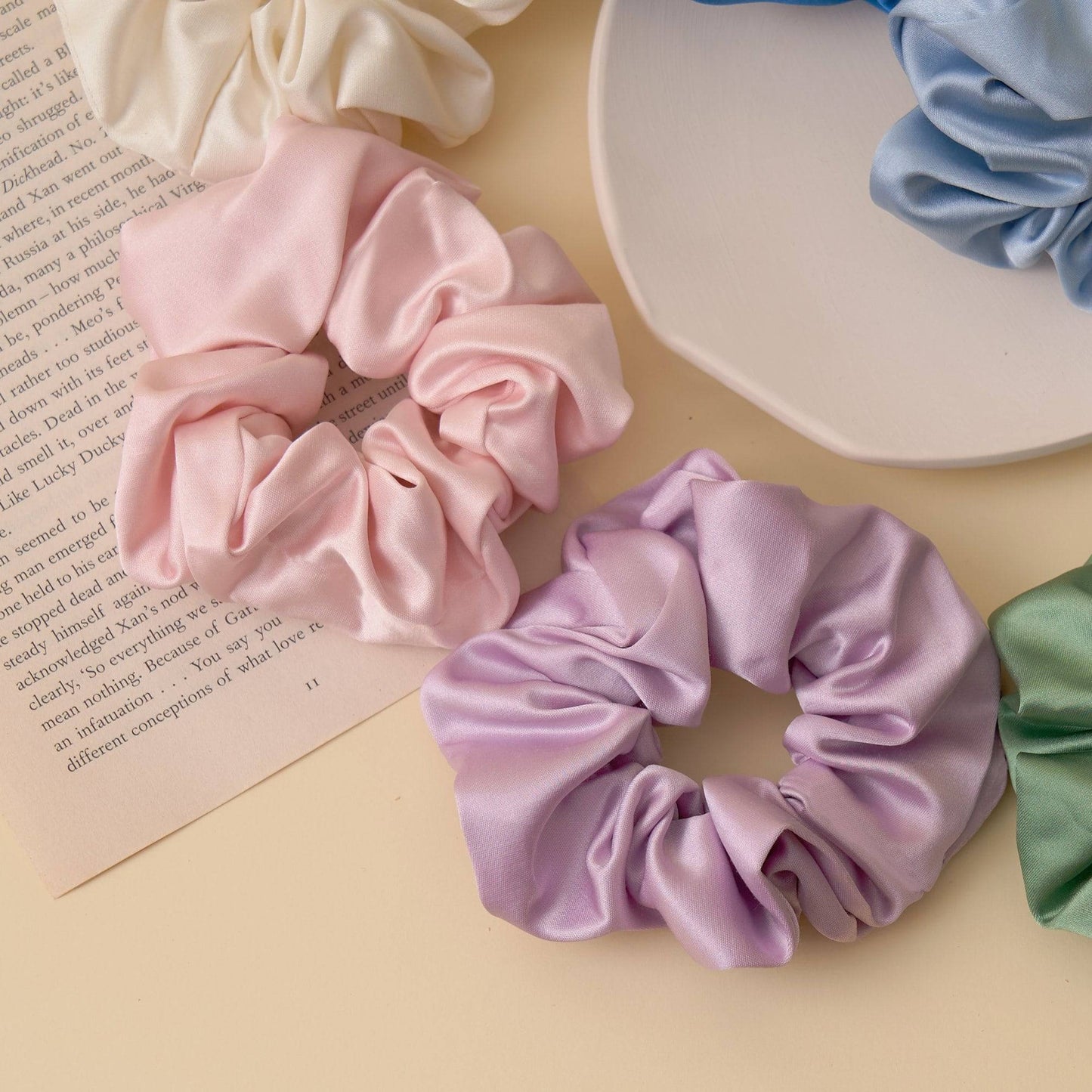 Satin Scrunchie Hair Tie Scrunchies > hair tie > hair accessories > hair scrunchies > satin scrunchies > cute scrunchies > best hair ties Claire & Clara 